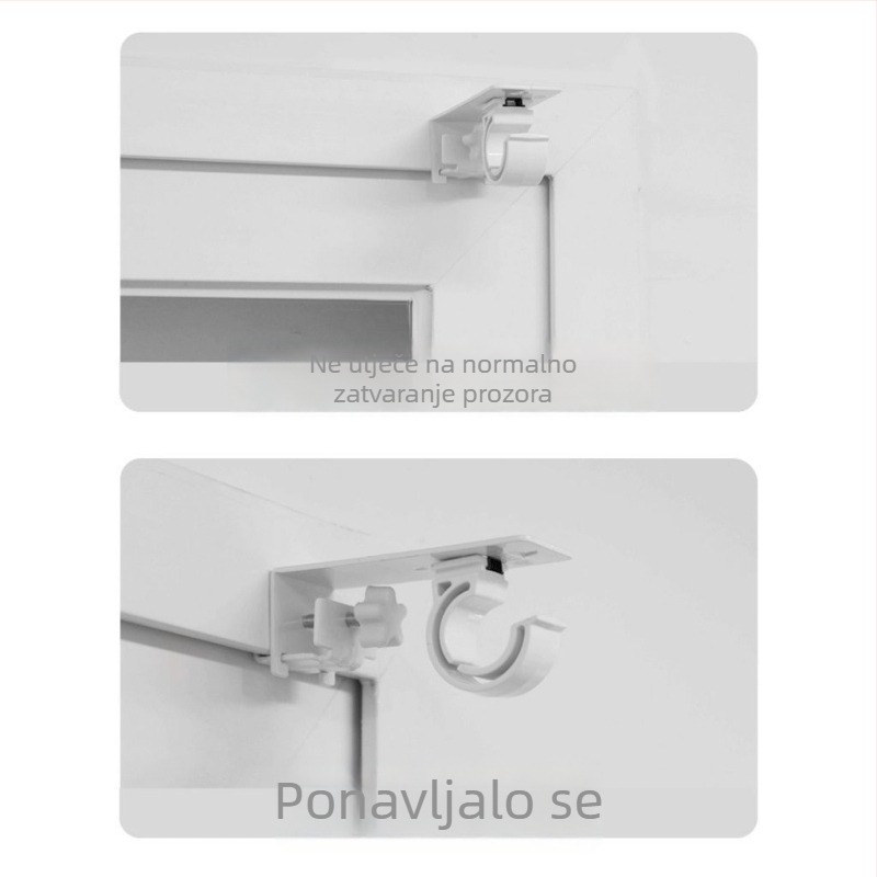 Držač zavjese s gornjim klipom - Model 8023, Željezo, Chuangshu, Moderni jednostavni stil, Ravni oblik