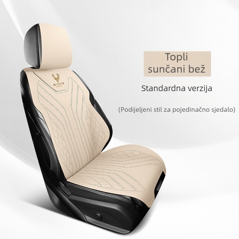 Set navlaka za sjedala automobila, tri dijela, površina od poliestera s baršunastim izgledom, za sve sezone