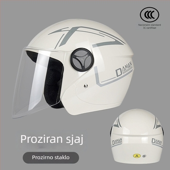 Kaciga za električni motocikl, 3/4 stil, ABS, 3C certifikat, za odrasle, zimska uporaba (ABS, 3C certifikat, 3/4 stil, odrasli, zima)