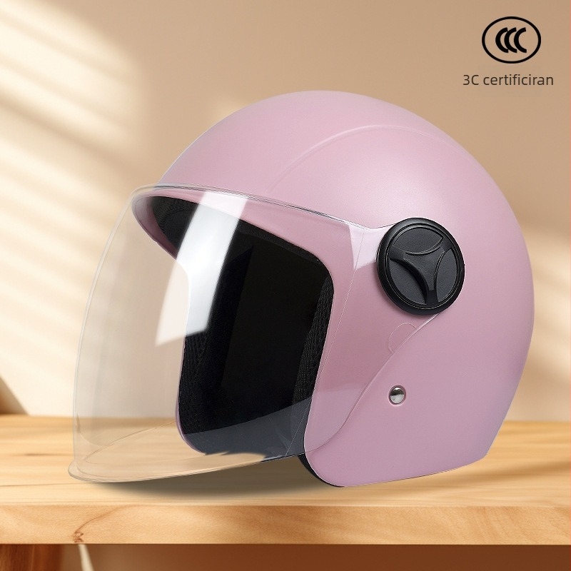 Kaciga za električni motocikl, 3/4 stil, ABS, 3C certifikat, za odrasle, zimska uporaba (ABS, 3C certifikat, 3/4 stil, odrasli, zima)