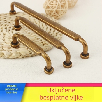 Kuka za ormar od cinkova legura s elektroplatiranim završetkom, pogodna za ladice, vrata, prozore, ormariće za cipele i garderobu; model 2411; moderni minimalistički stil