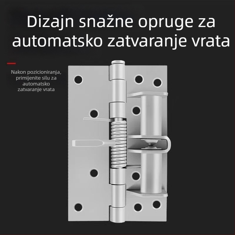 Skriveni mehanizam zatvaranja vrata za drvena vrata - automatsko zatvaranje, 90° pozicija, željezna konstrukcija