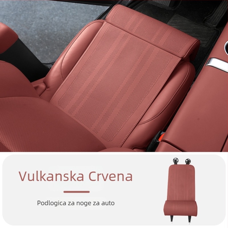 Auto podrška za noge i jastuk za sjedalo, integrirani dvodijelni set, ravan oblik, memorijska pjena, PVC površina, za sve sezone