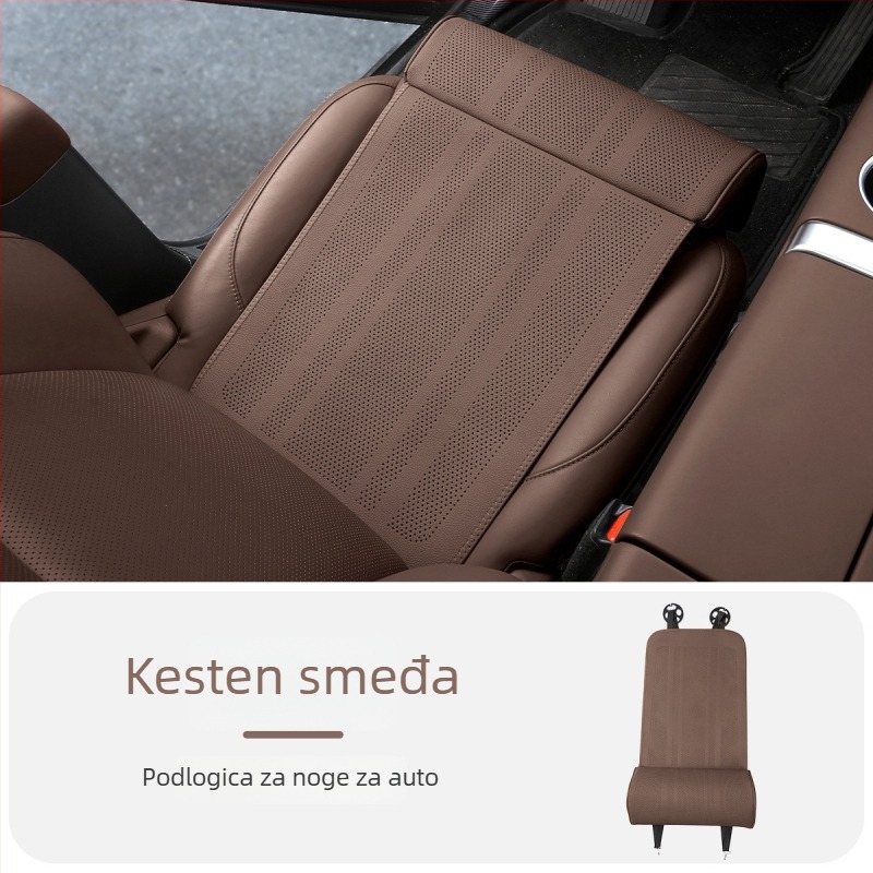 Auto podrška za noge i jastuk za sjedalo, integrirani dvodijelni set, ravan oblik, memorijska pjena, PVC površina, za sve sezone