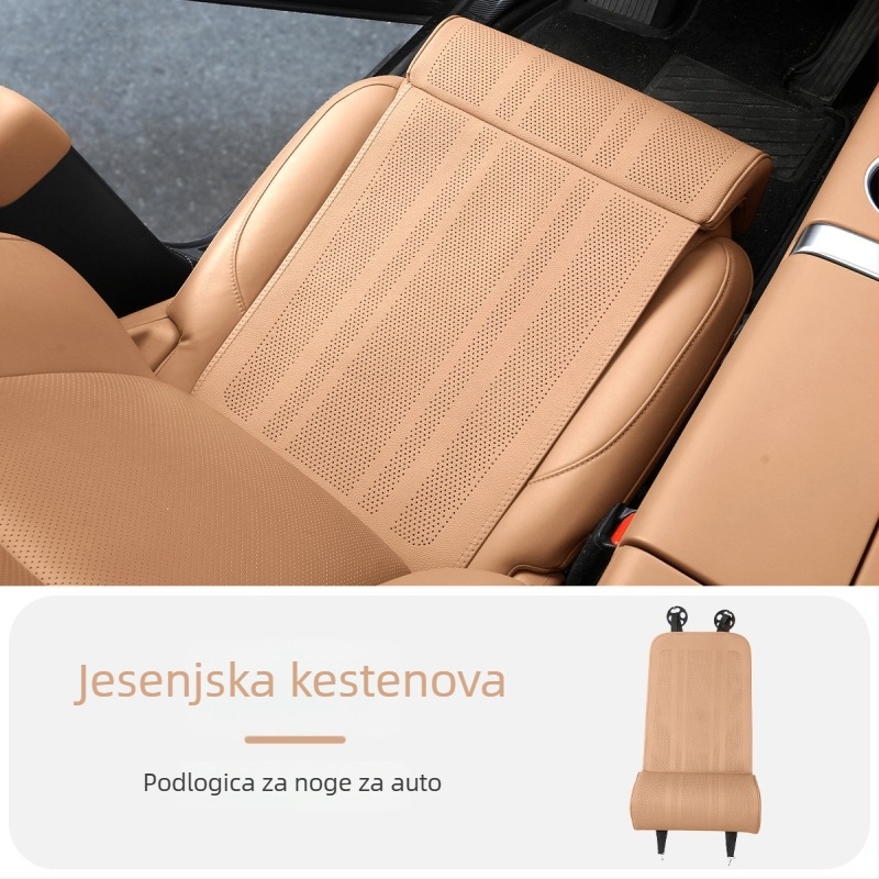 Auto podrška za noge i jastuk za sjedalo, integrirani dvodijelni set, ravan oblik, memorijska pjena, PVC površina, za sve sezone