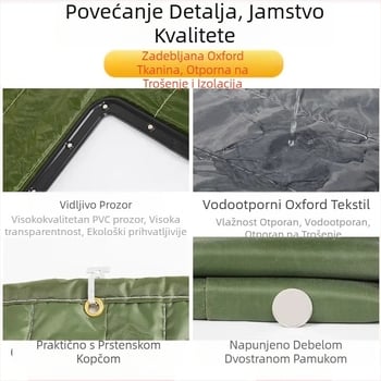 Magnetska vrata zavjesa od Oxford tkanine – za hladnjače; održava toplinu, zaštita od sunca i prašine; montaža s kukom na tračnicu, bočni montiranje