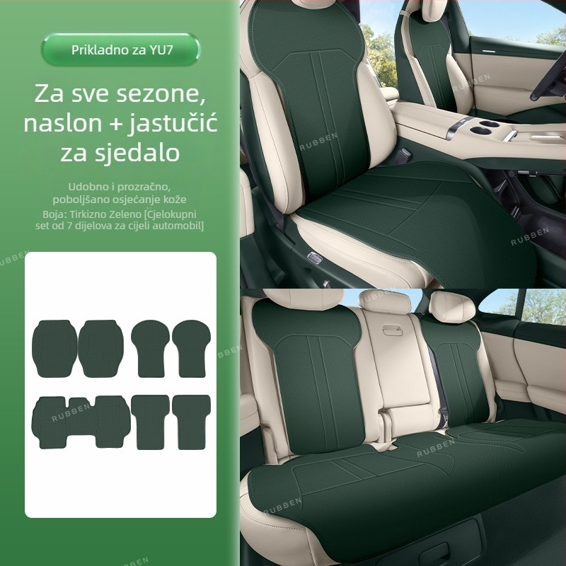 Lubin jastuk za auto sjedalu – plosni stil, površina od mikrovlaknaste kože, punilo spužva, universalno za sve sezone