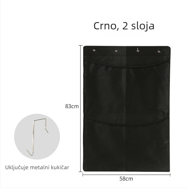 Torba za pohranu igračaka za zidnu montažu — više slojeva, sklopivi mrežasti izložbeni stalak, od ne-tkanog materijala