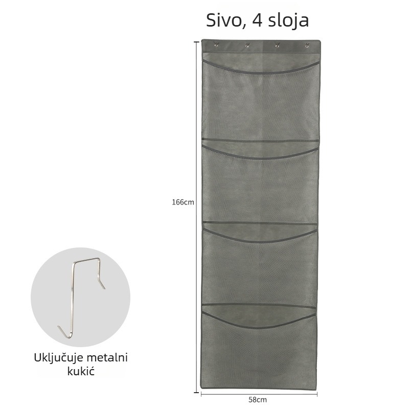 Torba za pohranu igračaka za zidnu montažu — više slojeva, sklopivi mrežasti izložbeni stalak, od ne-tkanog materijala