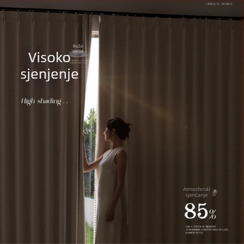 Zavjese Chenille Jacquard – potpuno zatamnjenje 90-100% – francuski stil – uzorak biljaka i cvijeća