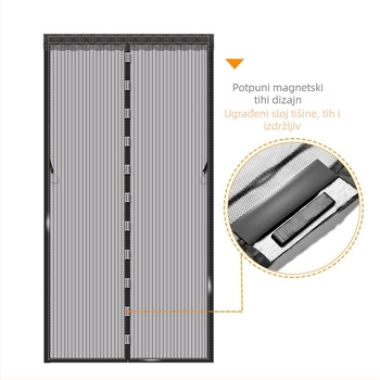 Mrežasta zavjesa za vrata, moderni minimalistički stil, pogodna za dnevni boravak, spavaću sobu i restoran