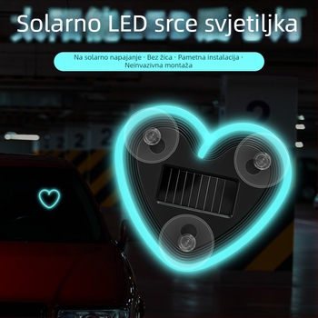 LED ambijentalno svjetlo u obliku srca za unutarnjost automobila, trokutasti bočni prozor, USB napajanje, neon efekat