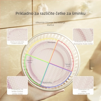 Silikonska kutija za čišćenje četkica za šminku i set za čišćenje Beauty Egg sa spremnikom za pohranu i stalak za sušenje