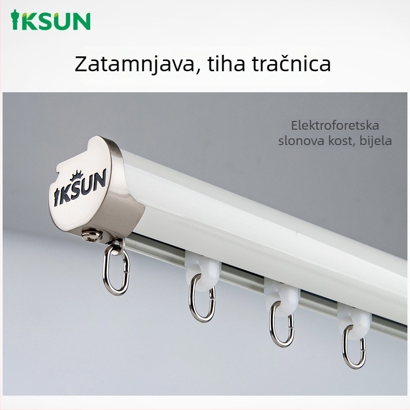 WR491 Donji klizni sustav za zavjese – aluminijska legura, tračnica i šipka za zavjese, Yi Kaixuan IKSUN, moderan minimalistički stil
