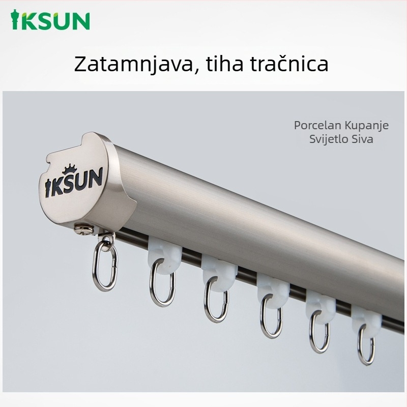 WR491 Donji klizni sustav za zavjese – aluminijska legura, tračnica i šipka za zavjese, Yi Kaixuan IKSUN, moderan minimalistički stil