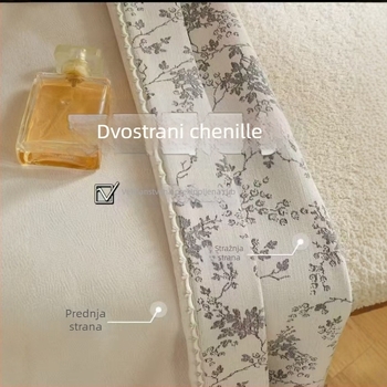 Dvostrane chenille zavjese za dnevni boravak, spavaću sobu i balkon — francuski inspiriran minimalistički luksuz, žakardni uzorak, potpuno zatamnjenje, model 2025