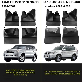 Herdsman Blatnik za Toyota Land Cruiser Prado FJ120/FJ90/LC90 (1995-2022), PP+TPE ekološki plastični materijal, mogućnost prilagodbe