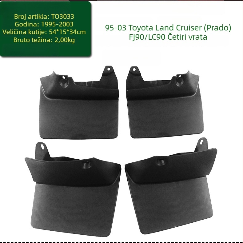 Herdsman Blatnik za Toyota Land Cruiser Prado FJ120/FJ90/LC90 (1995-2022), PP+TPE ekološki plastični materijal, mogućnost prilagodbe