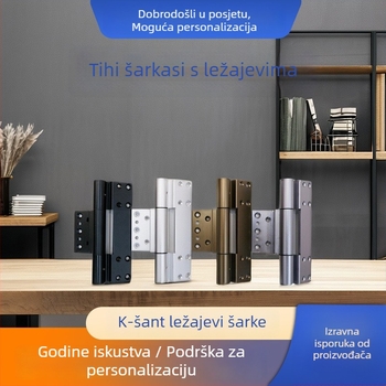 K-slot šarke za aluminijska vrata, šarka s ležajem, polirani aluminijski spoj, 3,5 mm debljina