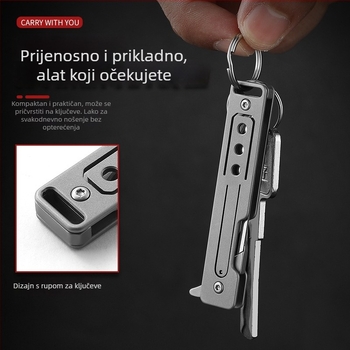Lu Blacksmith nehrđavi čelik mini sklopivi nož s mehanizmom brzog otvaranja, privjesak, papirni nož za rezanje