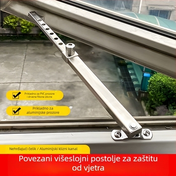 Podrška za prozor — nehrđajući čelik, moderan minimalistički dizajn