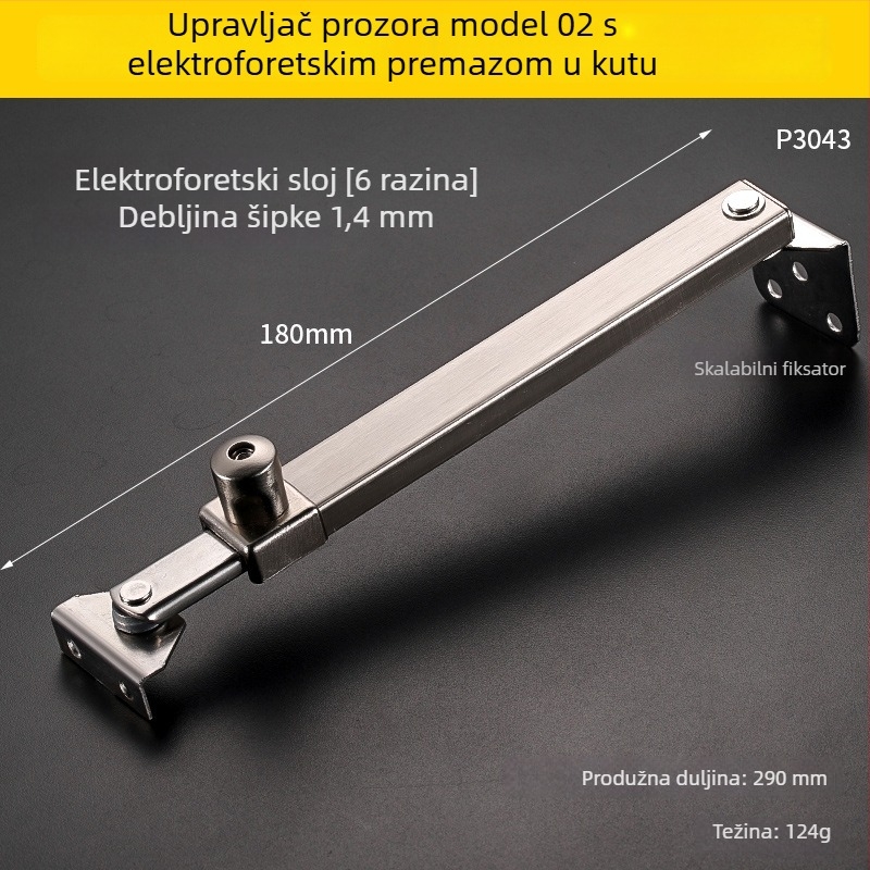 Podrška za prozor — nehrđajući čelik, moderan minimalistički dizajn