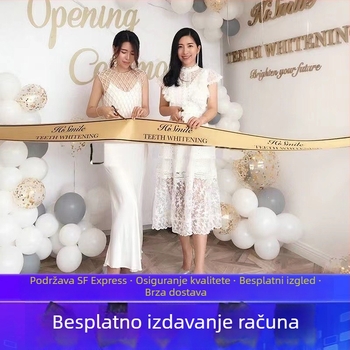 Satenska vrpca za otvorenje, prilagodljiva tekstom i logotipom, za ceremonije otvaranja i predaje