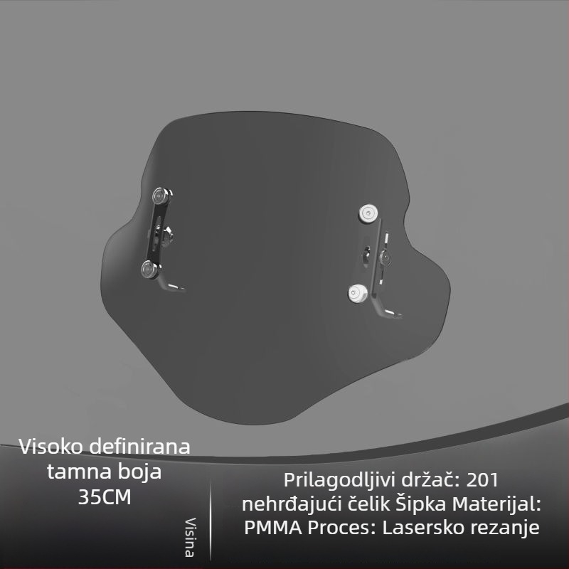 Prednja ploča za podizanje prednjeg vjetrobrana za Afr Suzuki Uy električni skuter – deblje prednje staklo, dodatak za modifikaciju