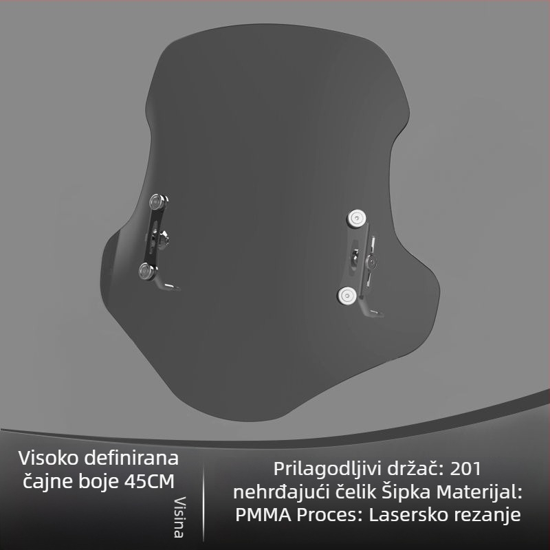 Prednja ploča za podizanje prednjeg vjetrobrana za Afr Suzuki Uy električni skuter – deblje prednje staklo, dodatak za modifikaciju