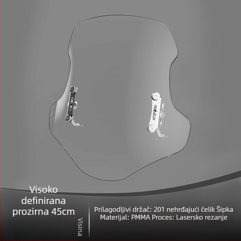 Prednja ploča za podizanje prednjeg vjetrobrana za Afr Suzuki Uy električni skuter – deblje prednje staklo, dodatak za modifikaciju