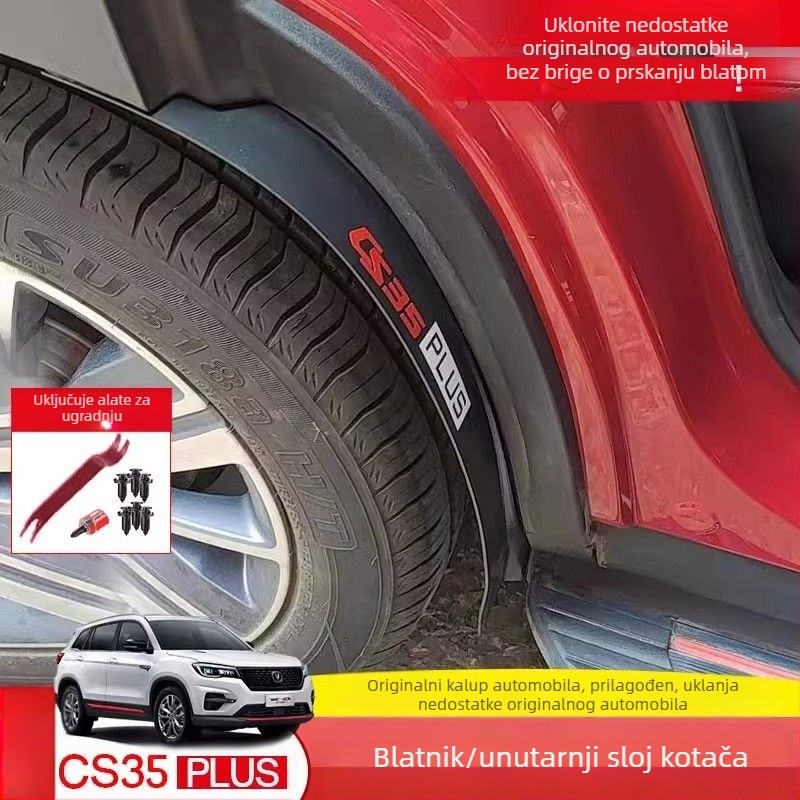 Set blatobrana za Changan CS35Plus — plastika, prednje i stražnje zaštitne blatobrane; kompatibilan s CS35 automatskim mjenjačem