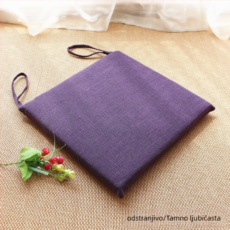 Uklonjiva i periva lanena jastučnica za stolice, za uredske stolice, kućne stolice za blagovanje, tatami i tabureti