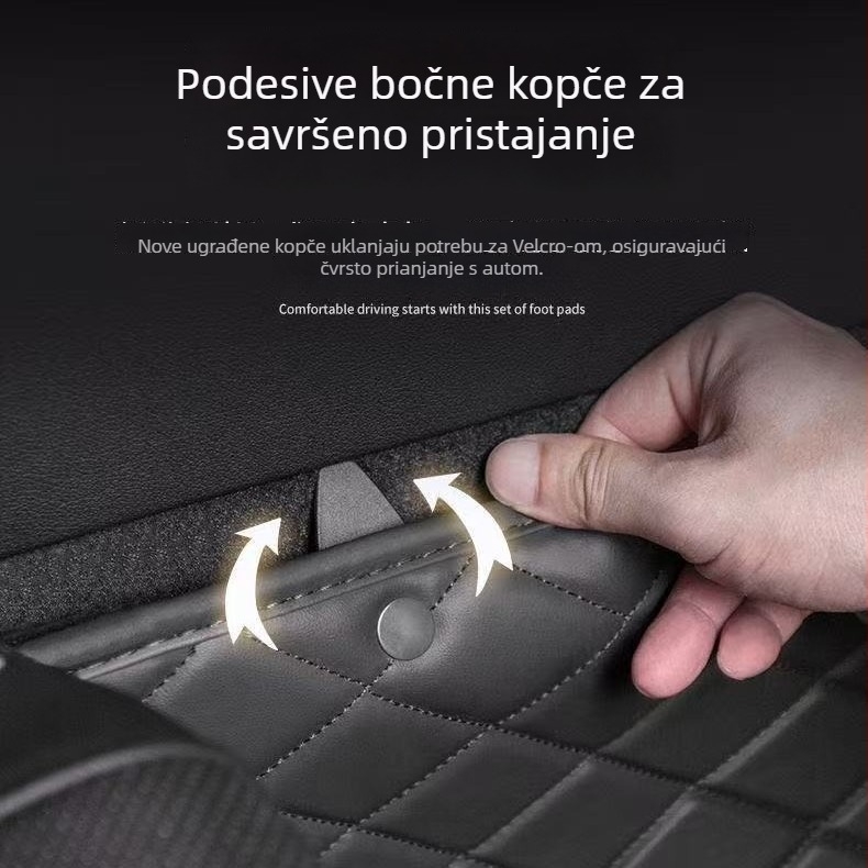 Kožne automobilske podne prostirke - Xianglu, namijenjene za određeni model, otporna koža