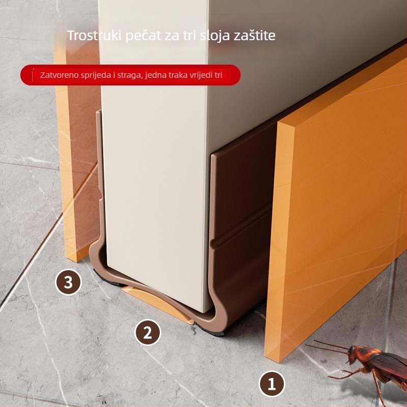 Zaptivna traka za donji prag vrata — PVC, Deer xiaojiang, moderni stil, zvučna izolacija, zaštita od propuha, zaštita od štetnika (žohovi), prilagodljivo
