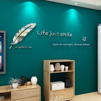 3D zidna naljepnica mural za restoran – geometrijska apstrakcija, vodootporna, materijal: plastika, moderni minimalistički stil