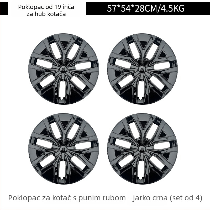 Poklopac kotača Tesla Model Y (2019-2024), zvjezdani dizajn, potpuno pokriće, otporan na ogrebotine, ABS+PC