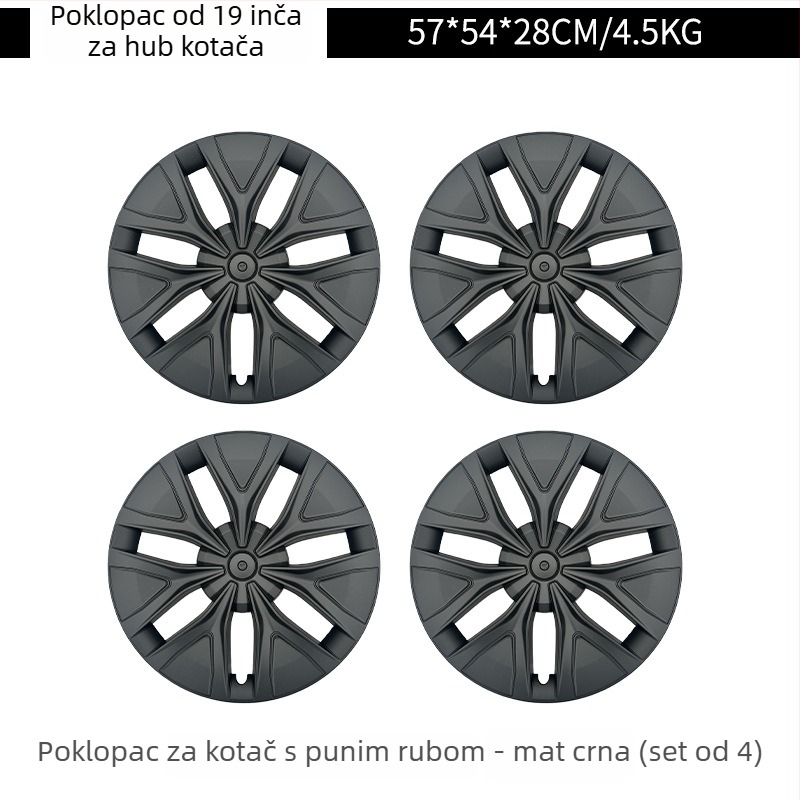 Poklopac kotača Tesla Model Y (2019-2024), zvjezdani dizajn, potpuno pokriće, otporan na ogrebotine, ABS+PC