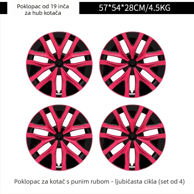 Poklopac kotača Tesla Model Y (2019-2024), zvjezdani dizajn, potpuno pokriće, otporan na ogrebotine, ABS+PC