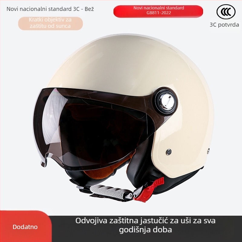 ABS kaciga 3/4, unisex, 3C certifikat, za sve sezone