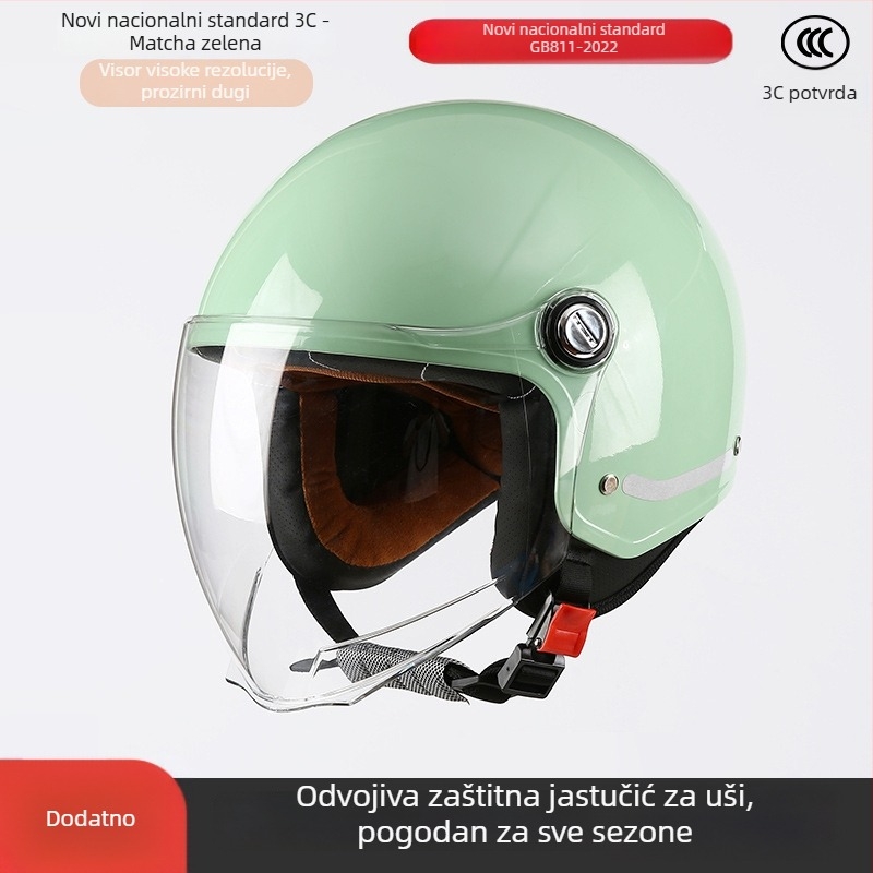 ABS kaciga 3/4, unisex, 3C certifikat, za sve sezone