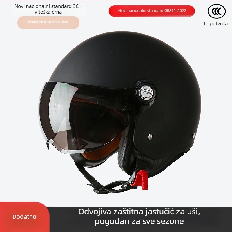 ABS kaciga 3/4, unisex, 3C certifikat, za sve sezone