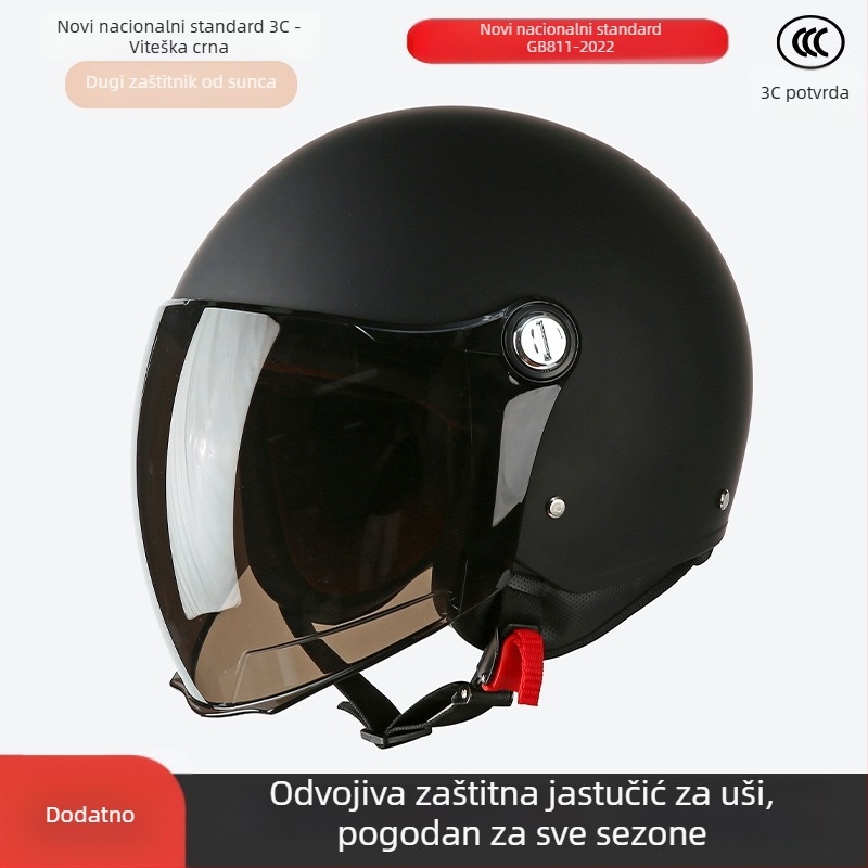 ABS kaciga 3/4, unisex, 3C certifikat, za sve sezone