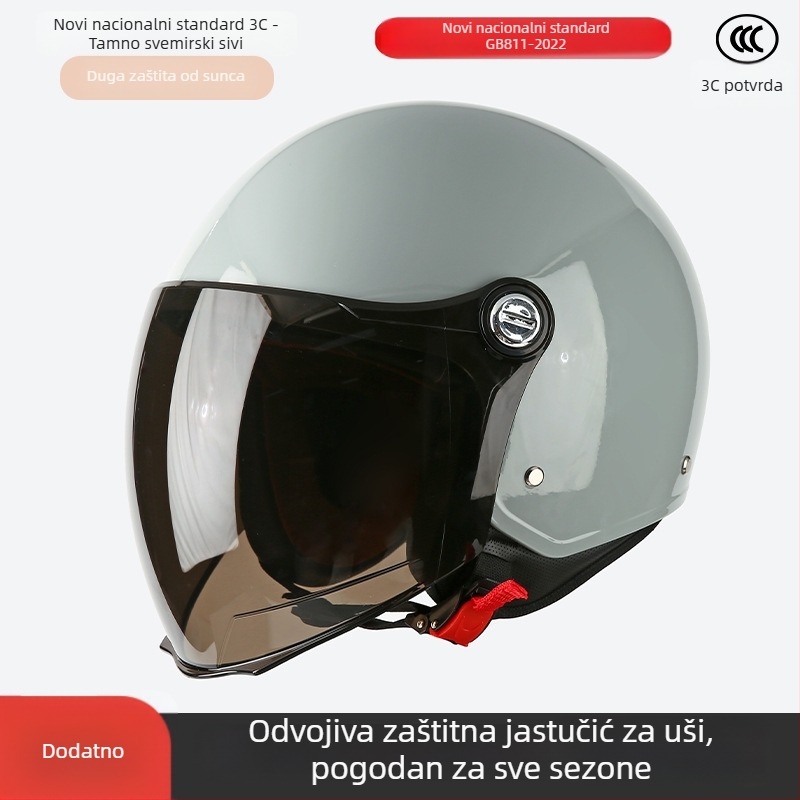 ABS kaciga 3/4, unisex, 3C certifikat, za sve sezone