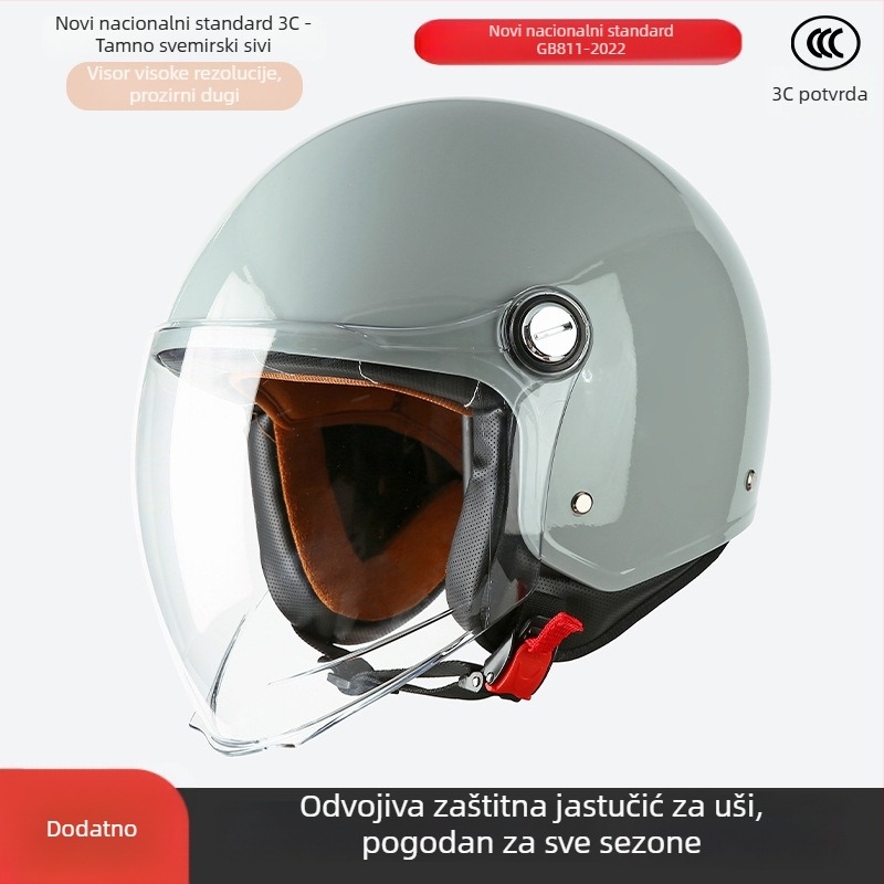 ABS kaciga 3/4, unisex, 3C certifikat, za sve sezone