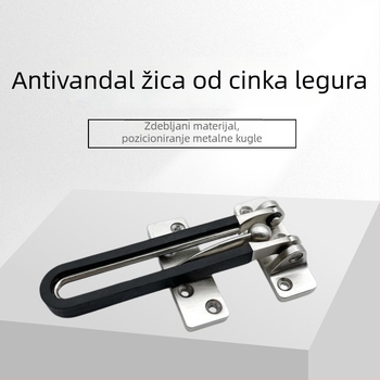 Protivkrađa brava za vrata od cinkove legure, moderan minimalistički stil, završna obrada žičanim crtanjem i elektropoliranjem