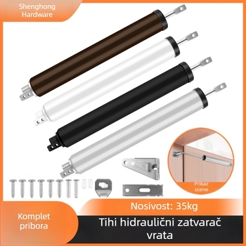 Pneumatski zatvarač vrata; letečki aluminijski spoj; Shenghong; moderan jednostavan stil; pogodan za drvena vrata, vrata za sobe, aluminijska vrata i protupožarna vrata (letečki aluminijski spoj; Shenghong; moderan stil; za drvena vrata, unutarnja vrata, a
