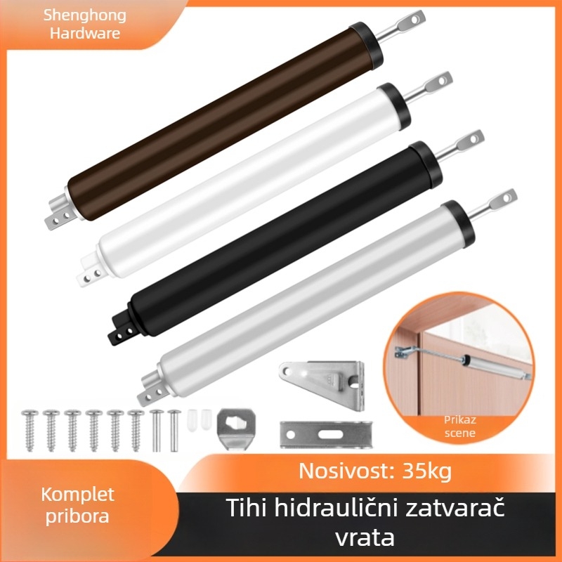 Pneumatski zatvarač vrata; letečki aluminijski spoj; Shenghong; moderan jednostavan stil; pogodan za drvena vrata, vrata za sobe, aluminijska vrata i protupožarna vrata (letečki aluminijski spoj; Shenghong; moderan stil; za drvena vrata, unutarnja vrata, a
