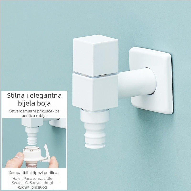Zidna ugrađena slavina XL8003, bakar, spiralno otvaranje, keramički kartridž ventil, moderni jednostavni stil
