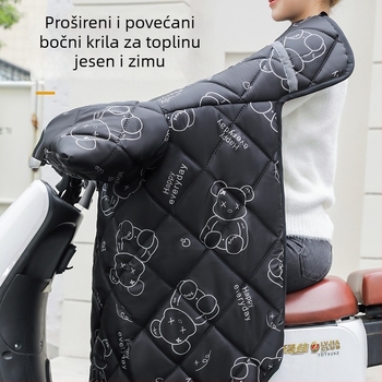Pokrov za vjetrobran električnog vozila, zimska debela, vodootporna od Oxford tkanine, unisex, za motocikle/električna vozila/baterijsko vozilo
