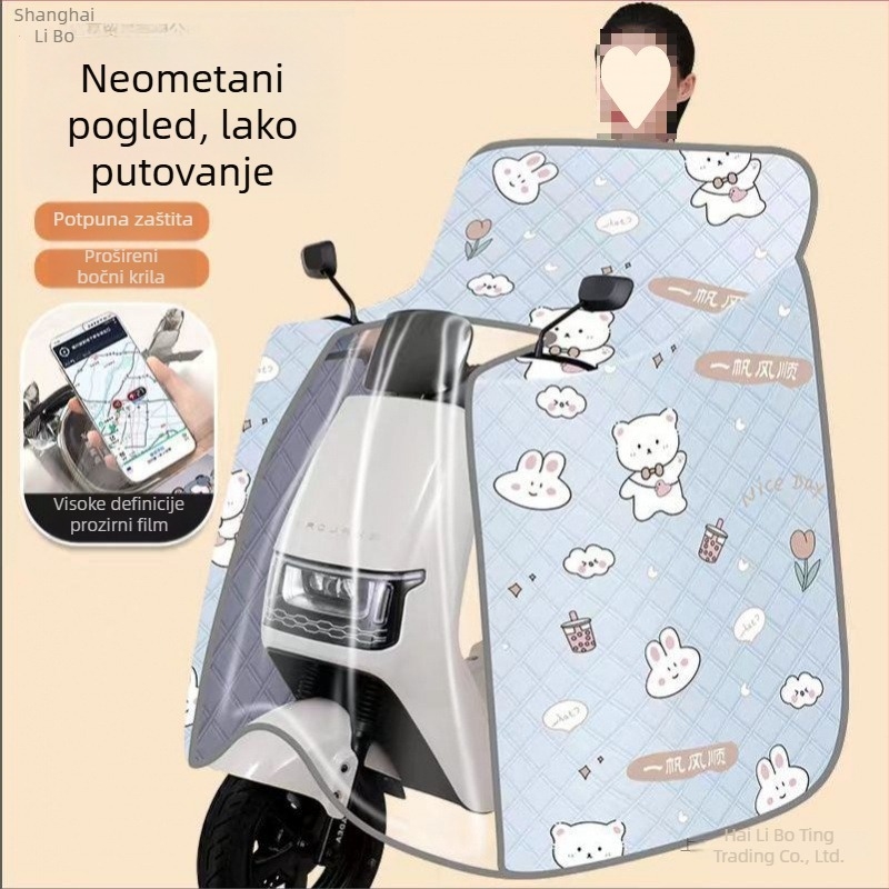 Navlaka za vjetrobran električnog skutera – potpuno pokrivanje, tanak dizajn, zaštita od sunca i vjetra, plastični materijal